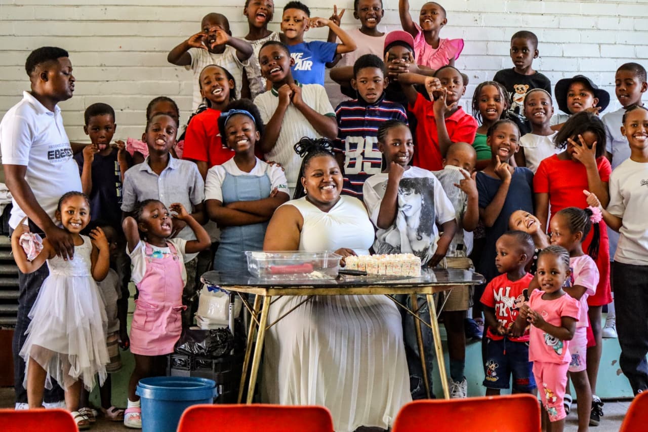 Children at Renewed Life International in a Sunday school setting.
